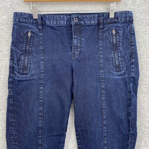 Tommy Hilfiger Jeans Womens 12 Skinny Mid Rise Dark Denim Stretch Front Zipper - Picture 5 of 11